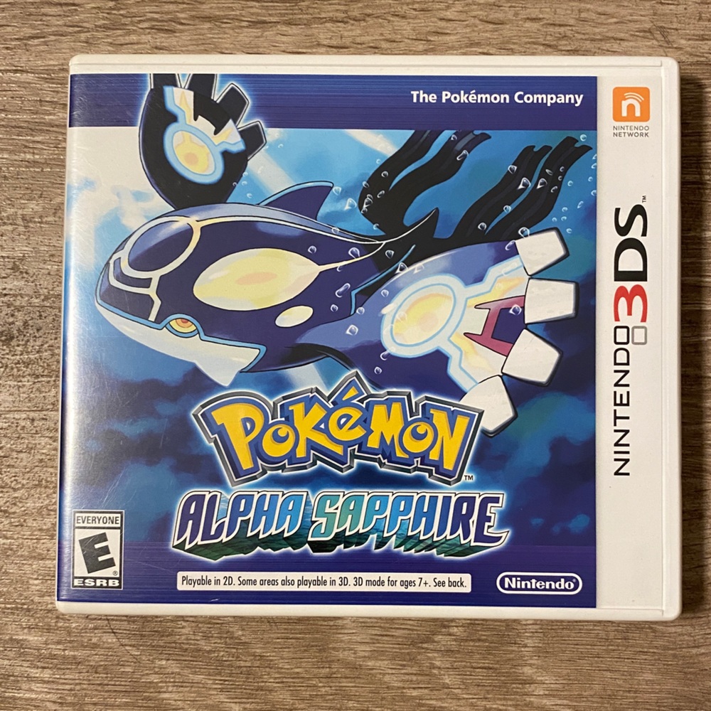 Pokémon Alpha Sapphire Nintendo 3DS Game and Case